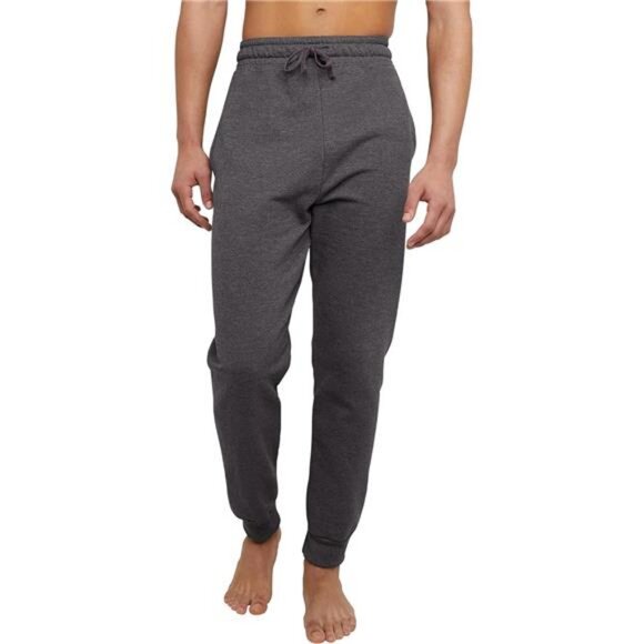 Mens Jogger Sweatpants, Men's Midweight Fleece Lounge Pants - Picture 1 of 7